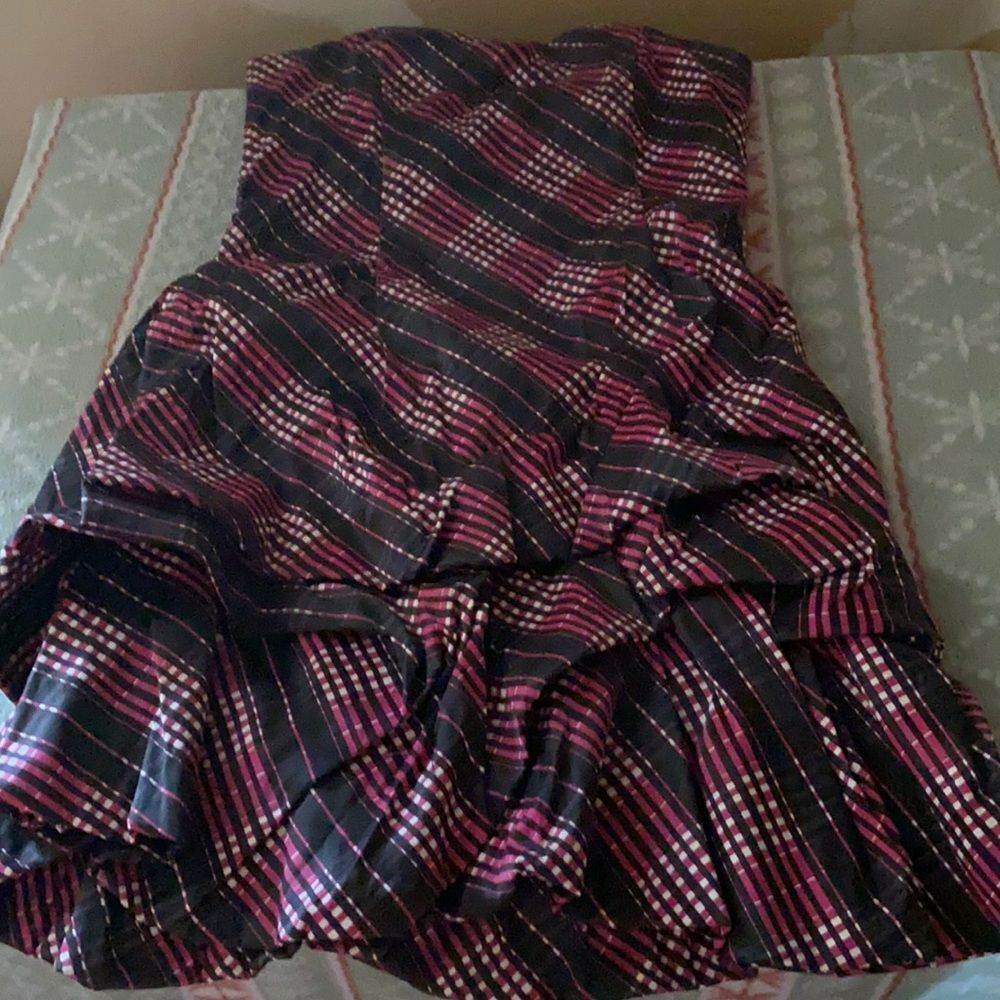 Teeze Me Purple Black Strapless Dress sz. 9
